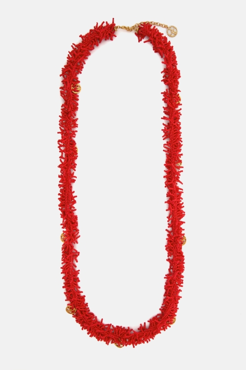 SIGNET CORAL NECKLACE