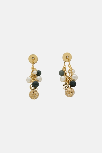 Bubbles Audrey Earrings with Pearl - GOLD