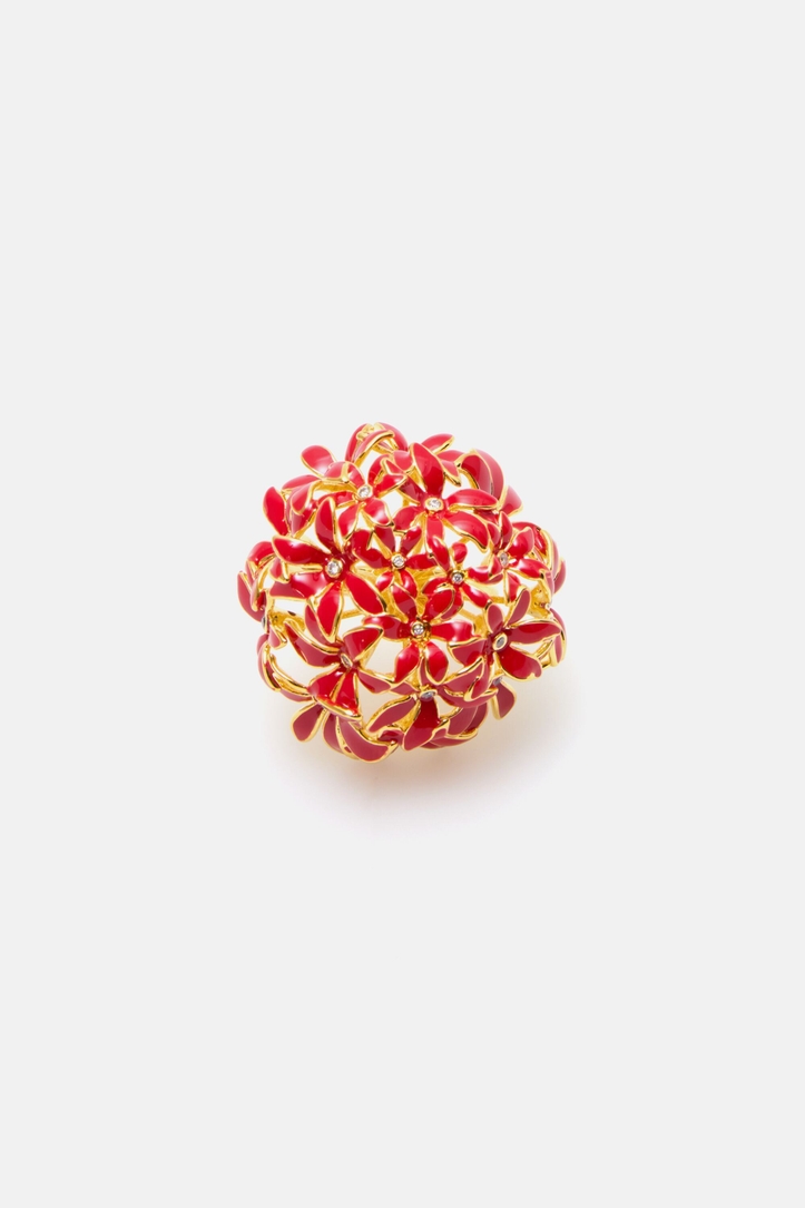 Jasmine Biznaga Ring with Enamel