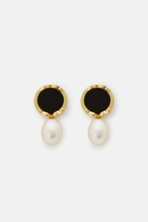 INITIALS INSIGNIA ECLIPSE EARRINGS WITH PEARL