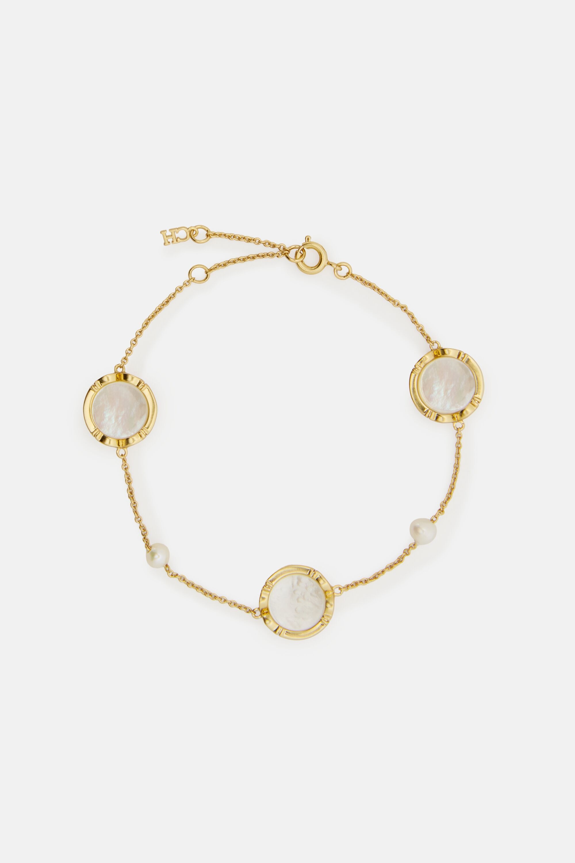 Initials Insignia Eclipse Bracelet with Pearl