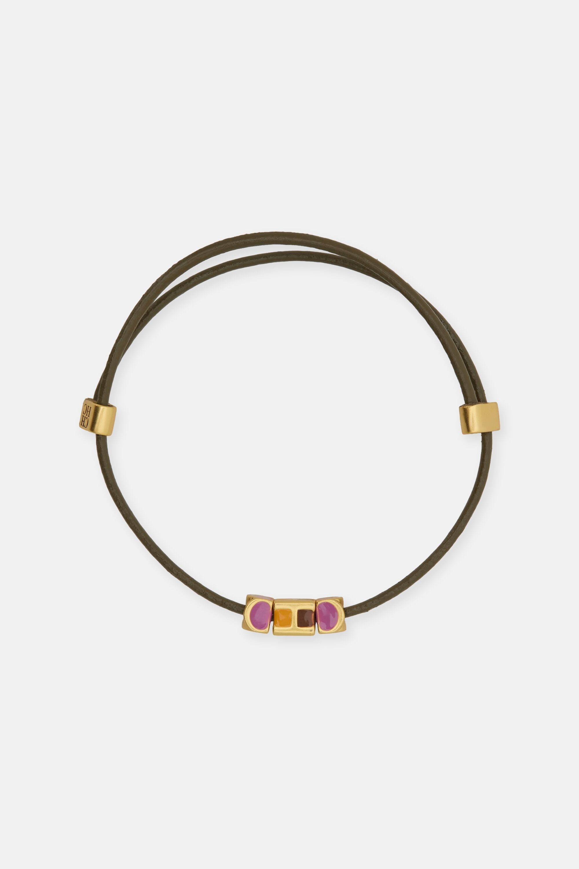 Leather Sweet Icons Initials Insignia Bracelet