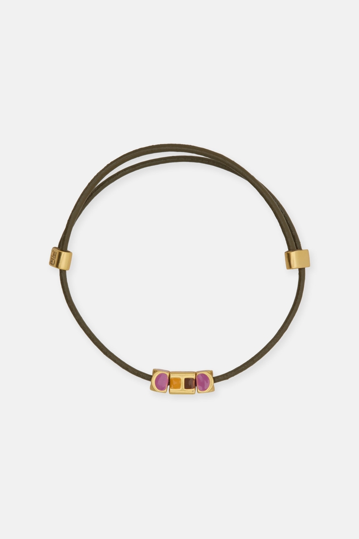 Leather Sweet Icons Initials Insignia Bracelet