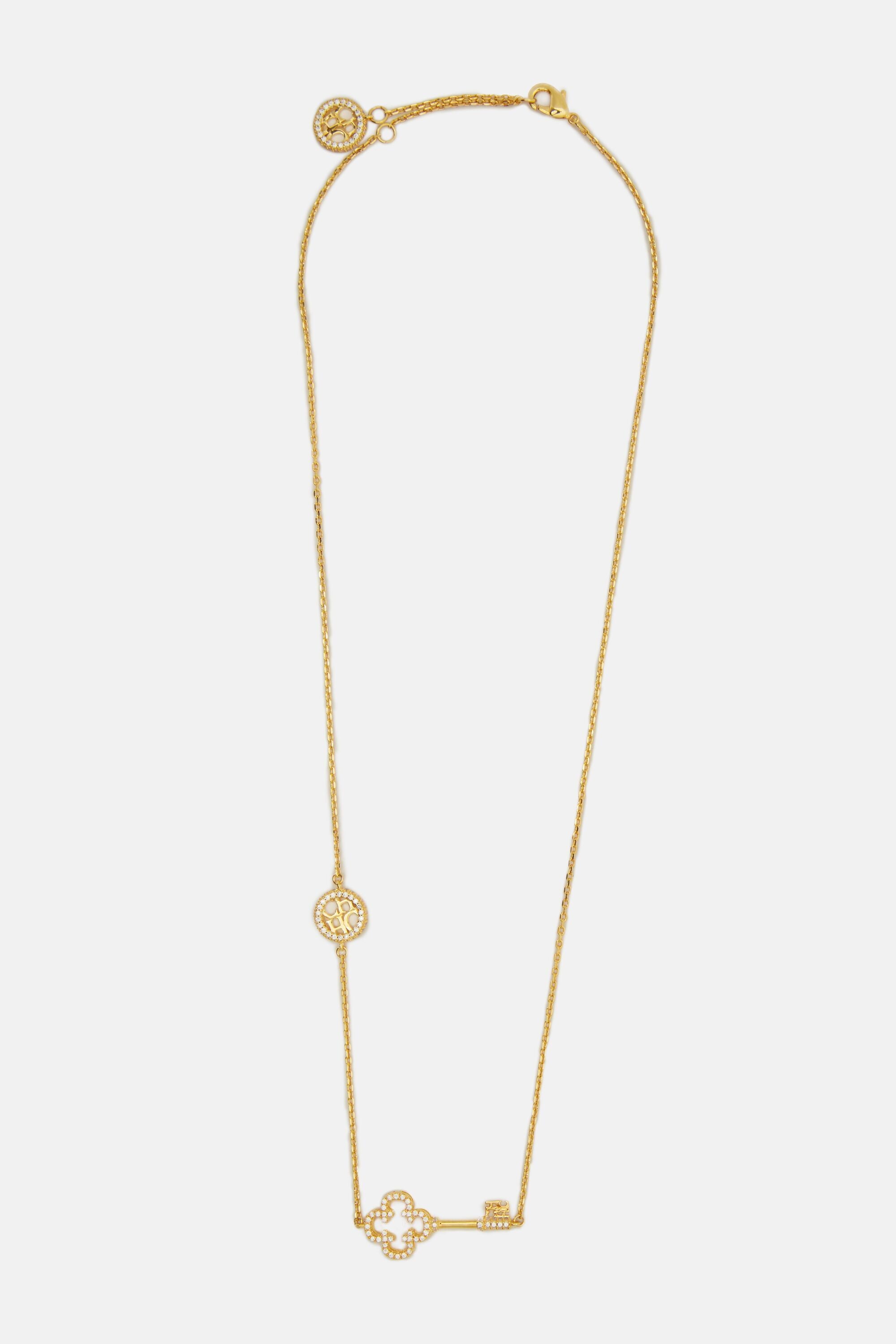 Rosetta Insignia Keys necklace gold/crystal - CH Carolina Herrera 