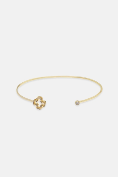 Rosetta Insignia Diamond Bracelet with Crystal - GOLD