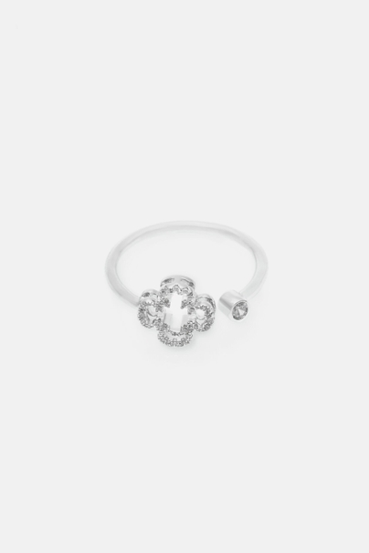 Rosetta Insignia Diamond Ring with Crystal - SILVER