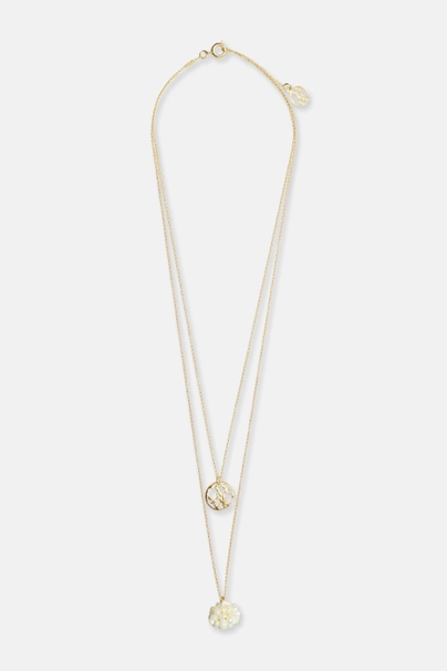 Signet Audrey Necklace with Pearl - LIGHT GOLD
