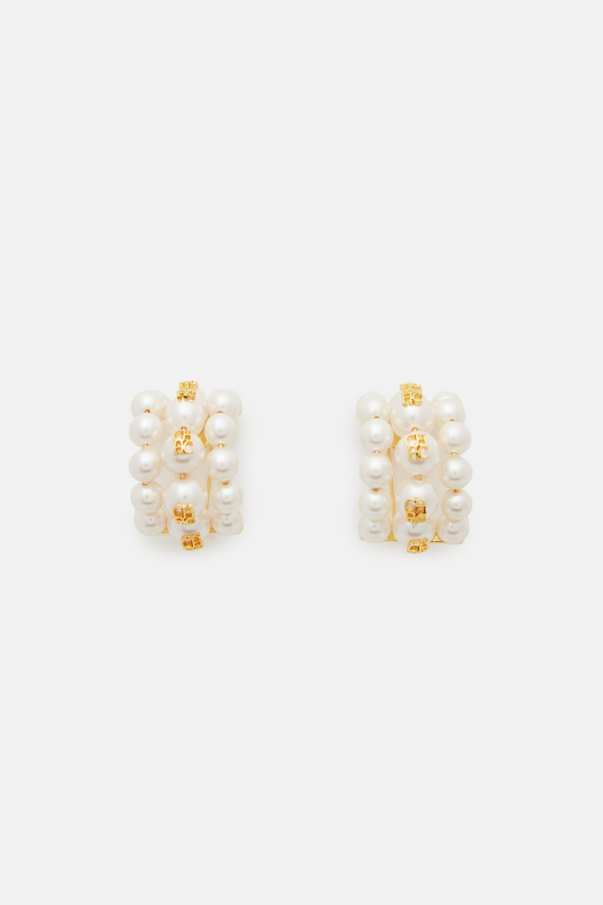 Signet Audrey Earrings with Pearl