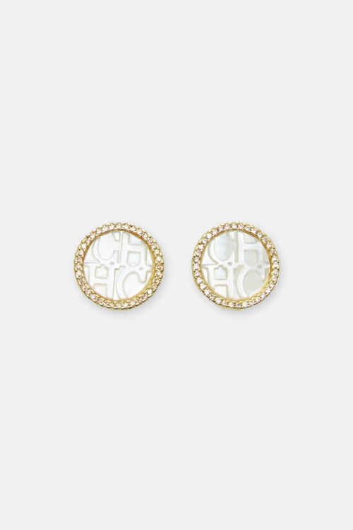 SIGNET AUDREY EARRINGS WITH PEARL AND CRYSTAL