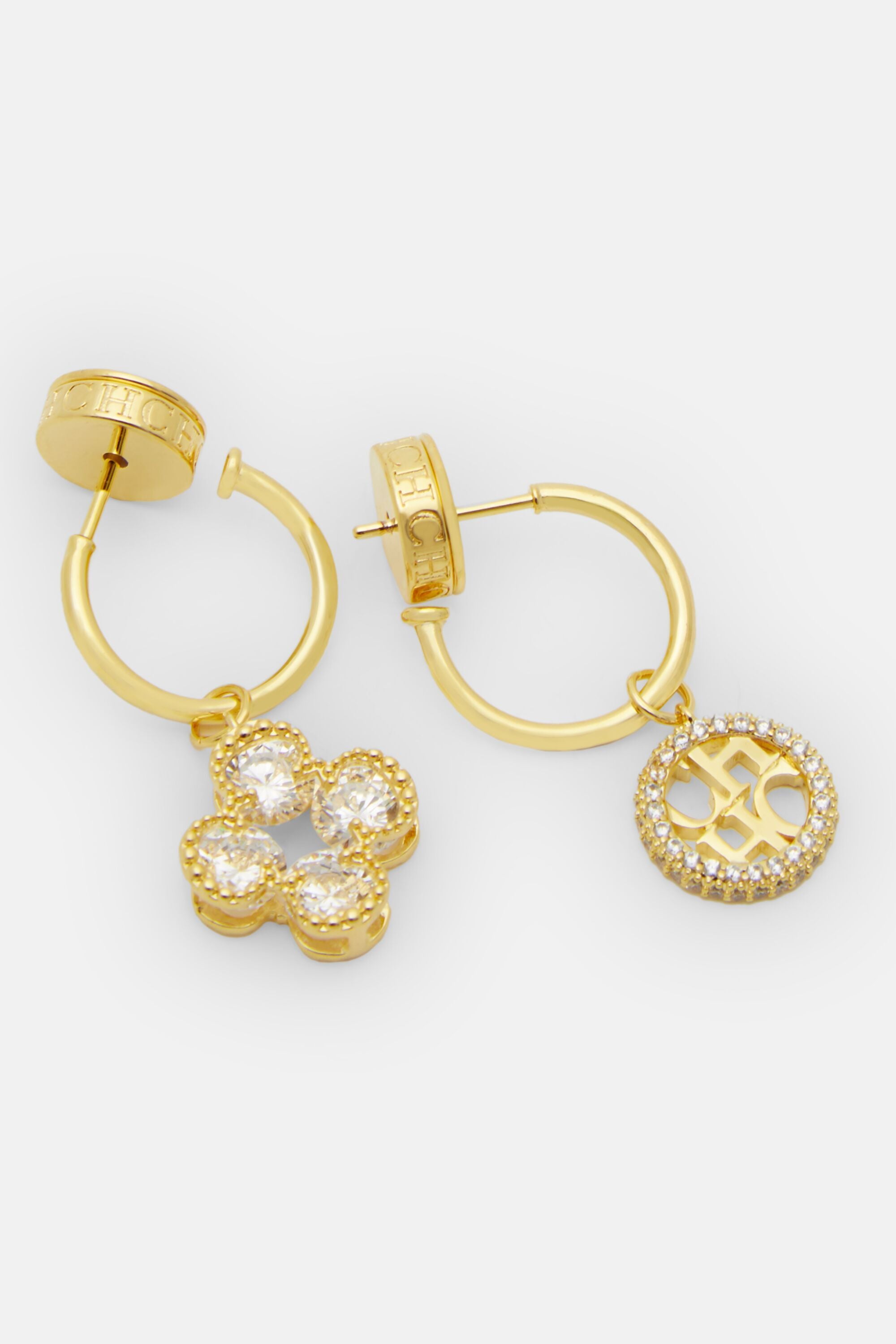 Rosetta Insignia Diamond earrings gold - CH Carolina Herrera