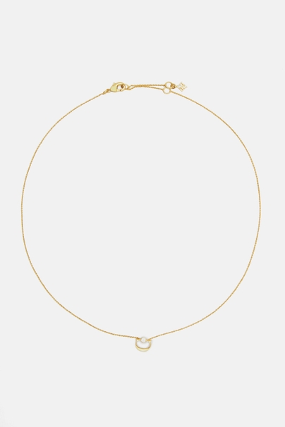 Insignia Diamond Necklace with Crystal - GOLD