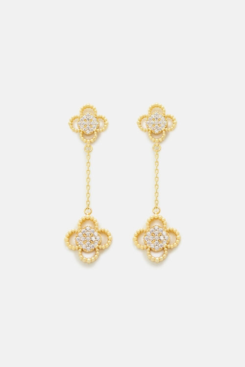 ROSETTA INSIGNIA MILGRAIN EARRINGS WITH CRYSTAL