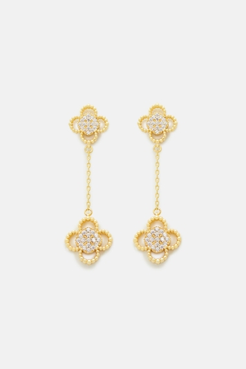 Pendientes Rosetta Insignia Milgrain con Cristal