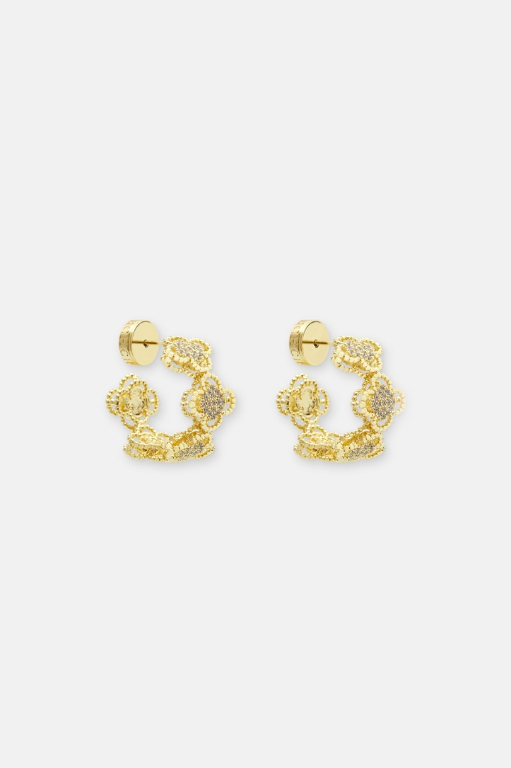 Rosetta Insignia Milgrain Earrings with Crystal