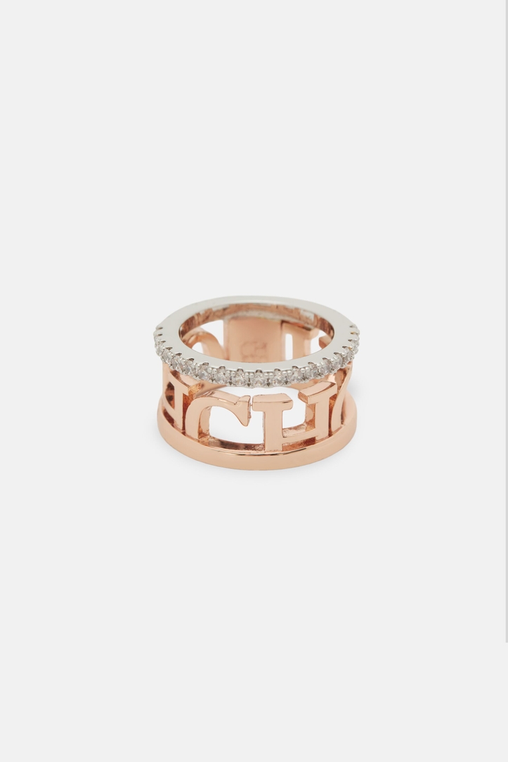 Between The Line Diamond Ring with Crystal