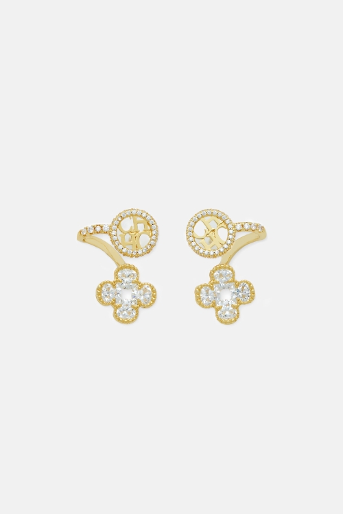 ROSETTA INSIGNIA MILGRAIN EARRINGS WITH CRYSTAL