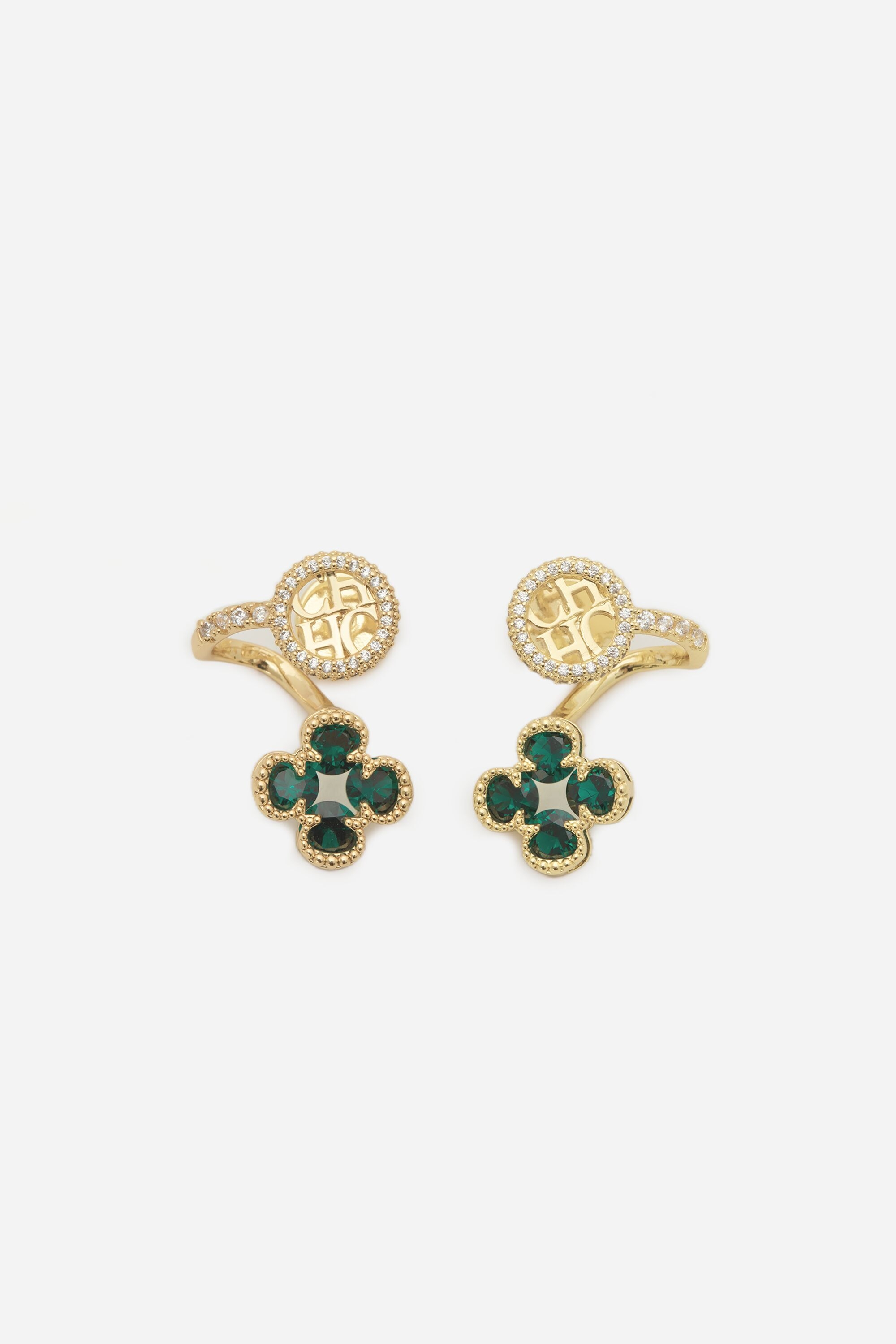 Rosetta Insignia Milgrain Earrings with Crystal