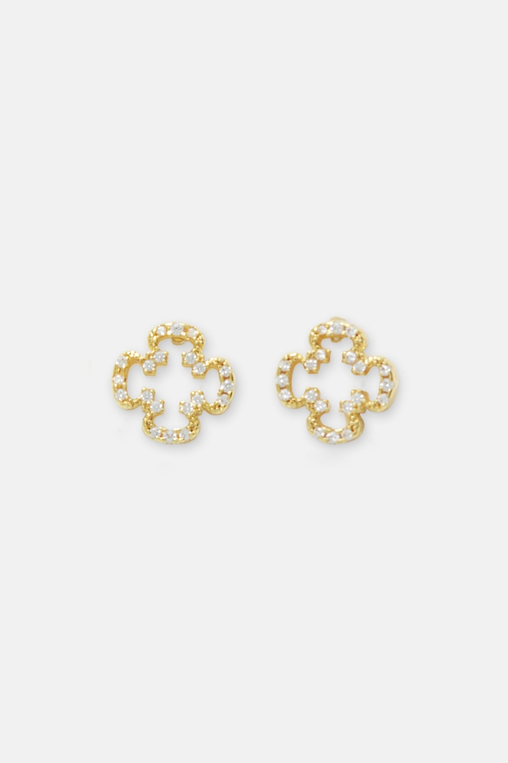 Rosetta Insignia Diamond Earrings with Crystal