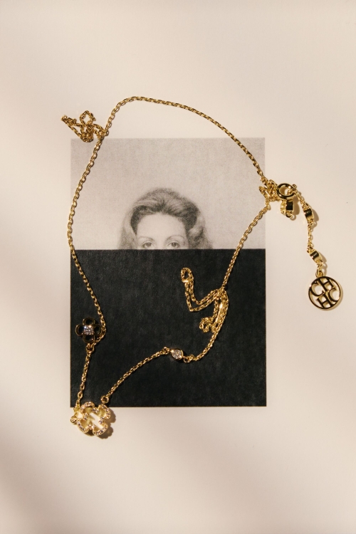 ROSETTA INSIGNIA DIAMOND NECKLACE WITH CRYSTAL