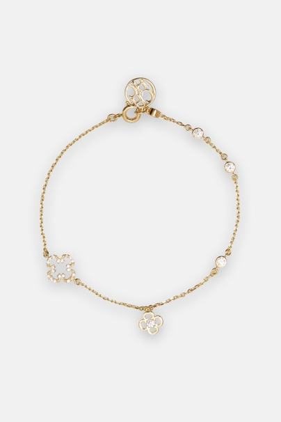 Rosetta Insignia Diamond Bracelet with Crystal - GOLD