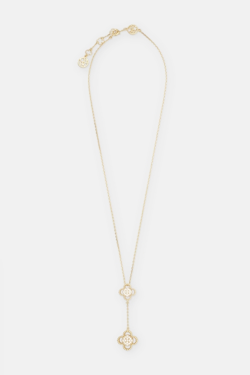 ROSETTA INSIGNIA MILGRAIN NECKLACE WITH CRYSTAL