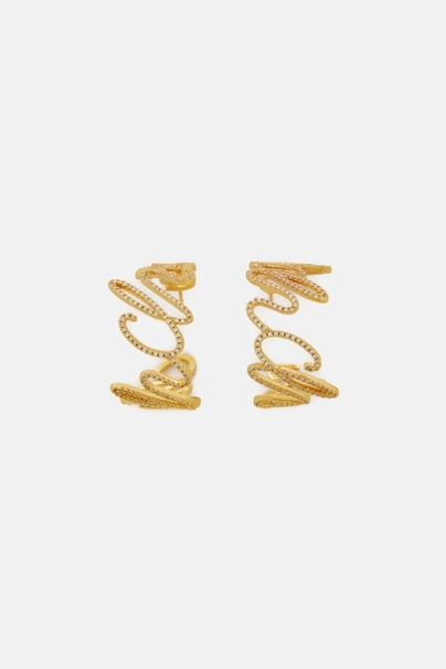 Endless Diamond Earrings with Crystal - GOLD