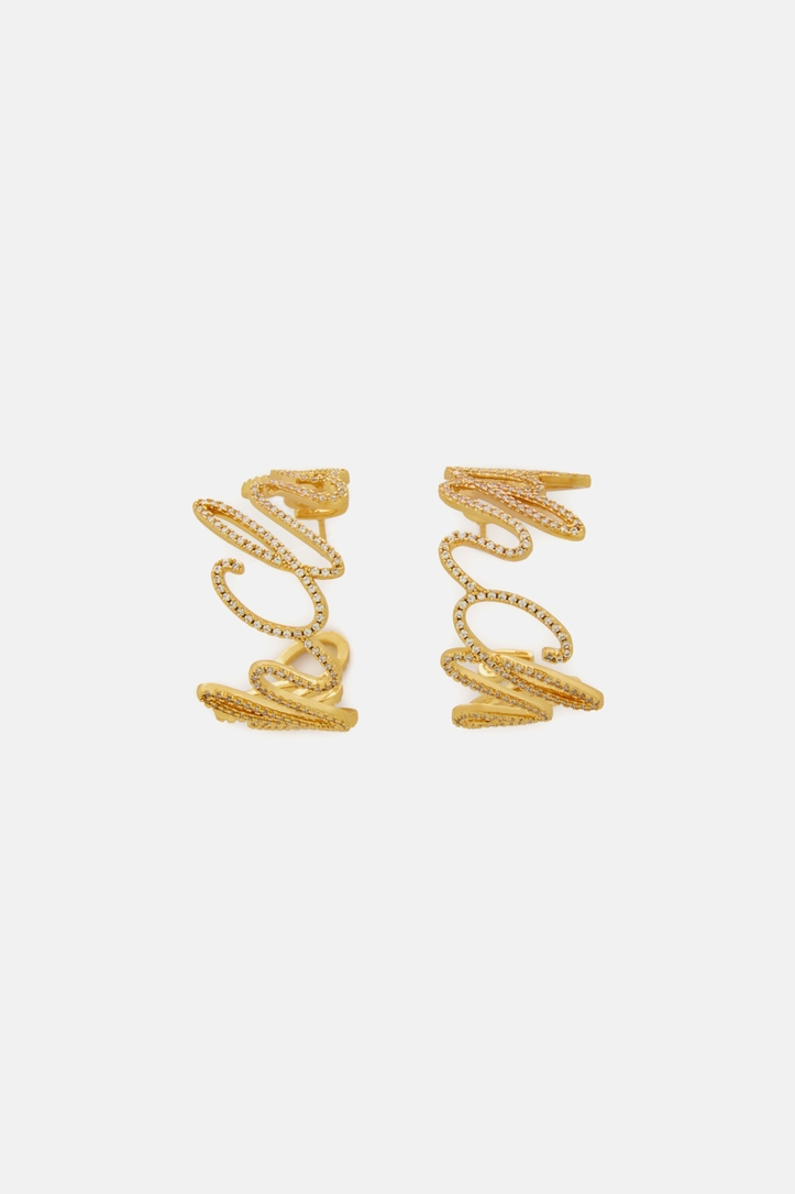 Endless Diamond Earrings with Crystal