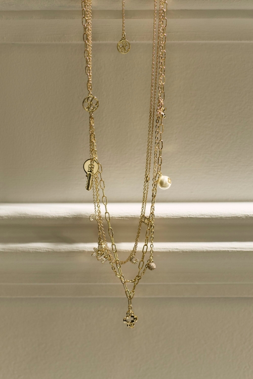 ARCHIVE NECKLACE WITH PEARL AND CRYSTAL