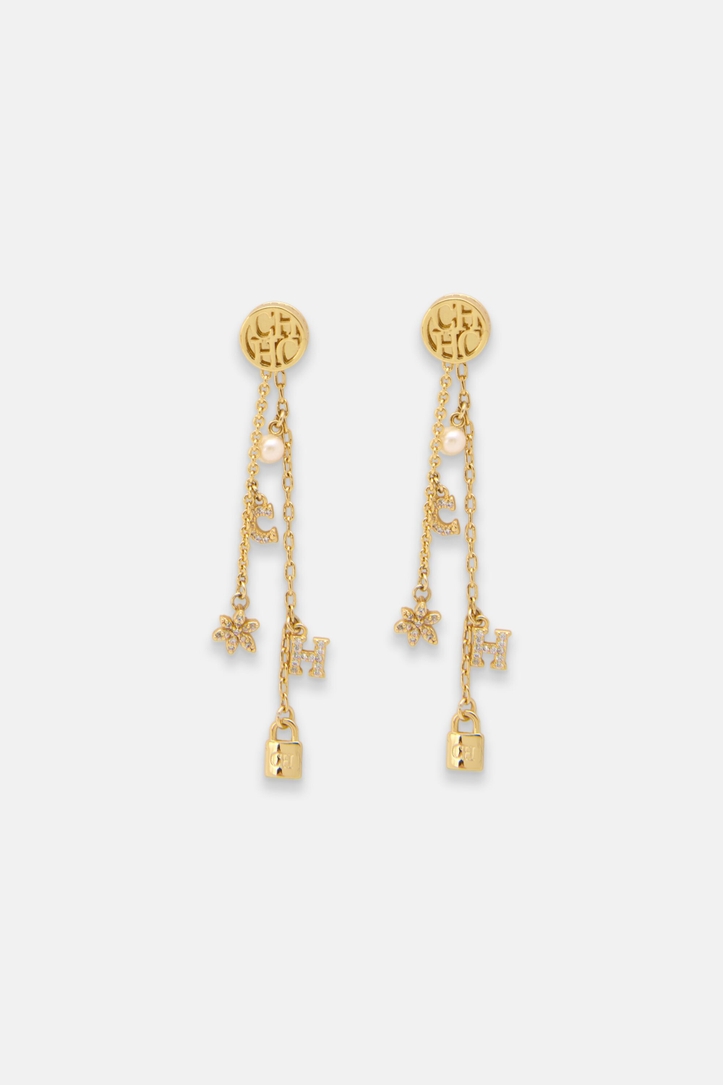 Archive Earrings with Pearl and Crystal