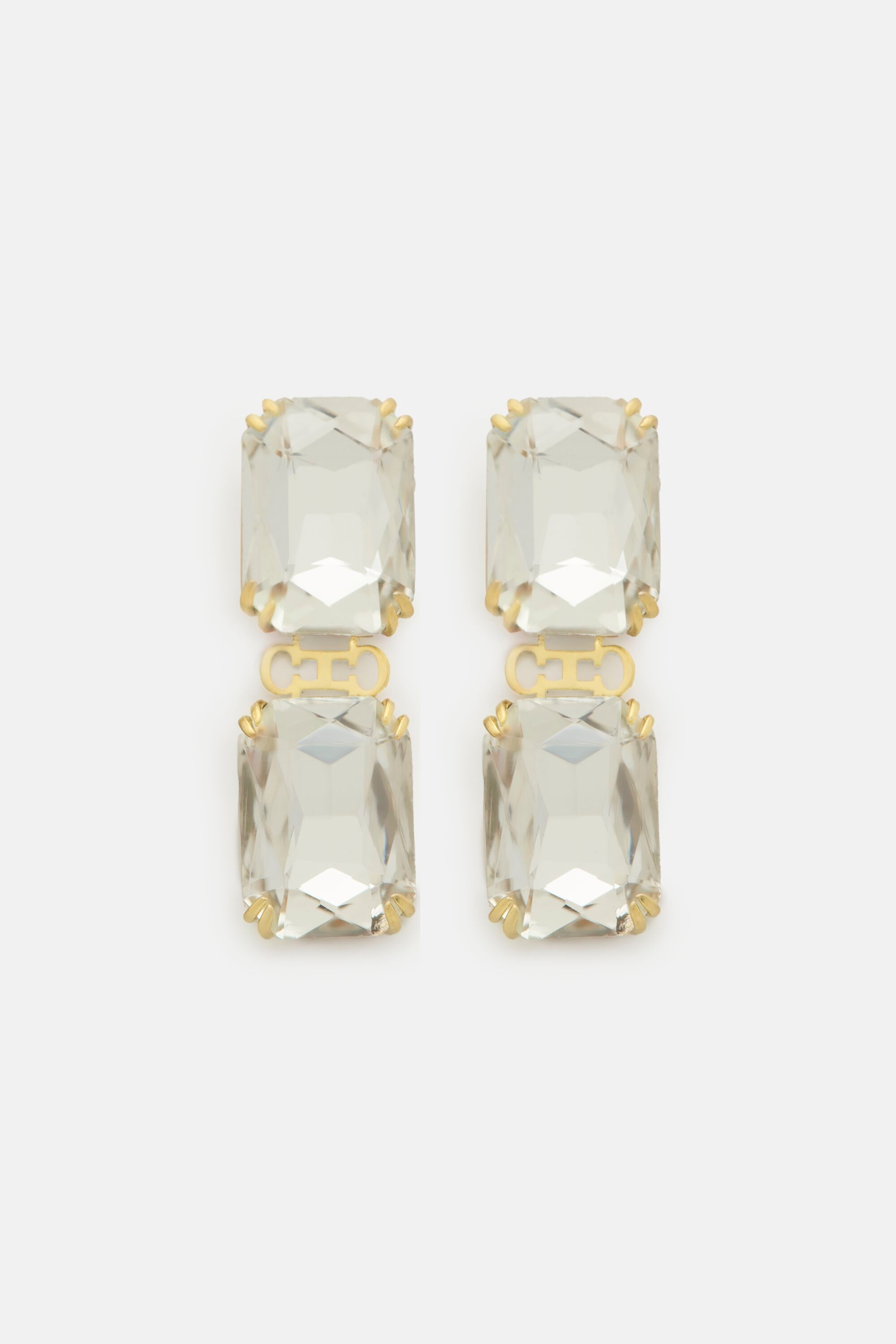 Initials Insignia Crystal earrings