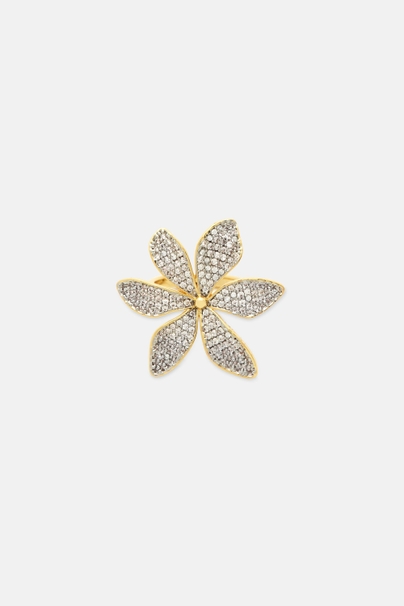 Jasmine Ring with Crystal - GOLD/CRYSTAL