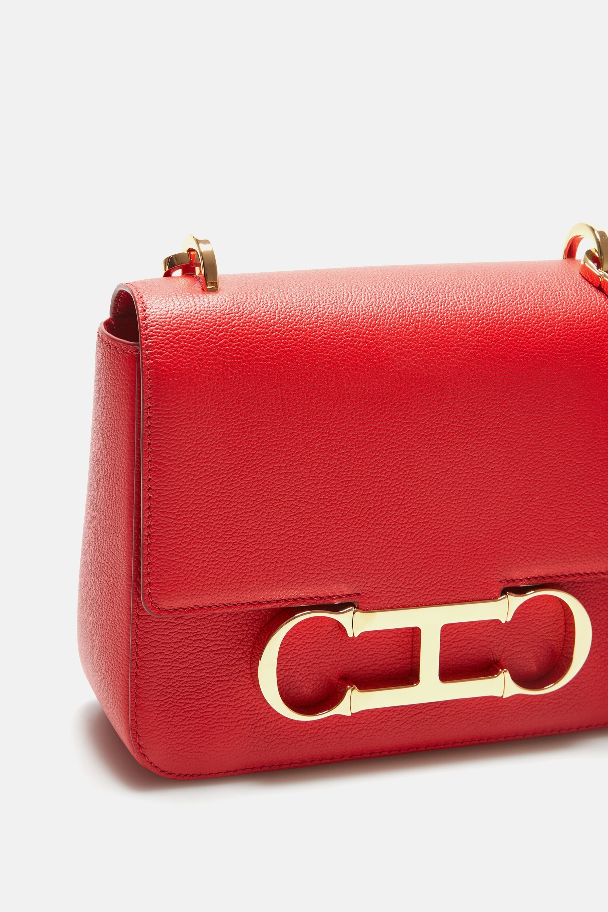 Carolina Herrera Initials Insignia Medium Shoulder Bag - Red