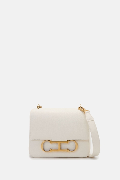 Initials Insignia | Medium Shoulder Bag - WHITE