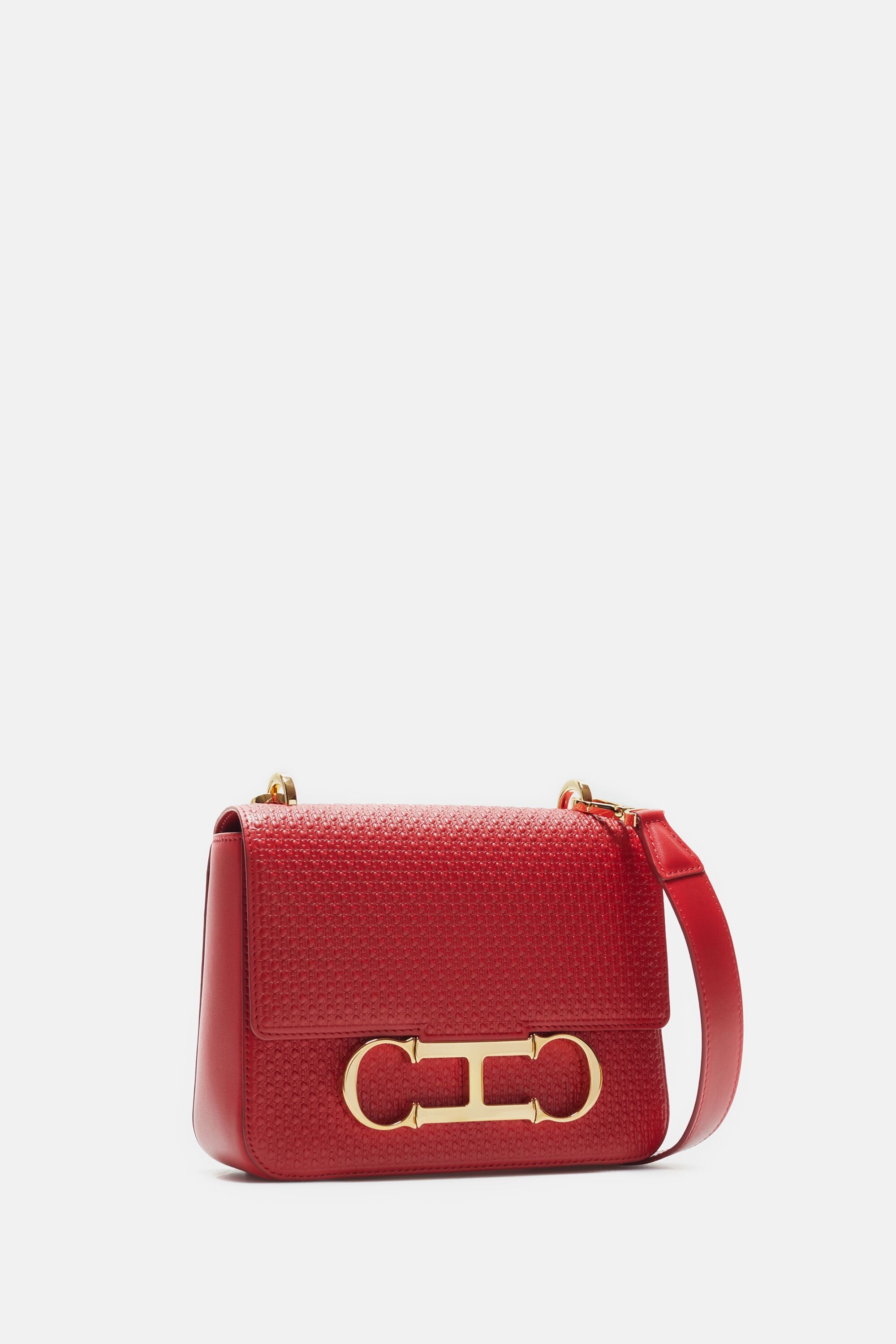Carolina Herrera Shopping Bag Beige Red Stripe