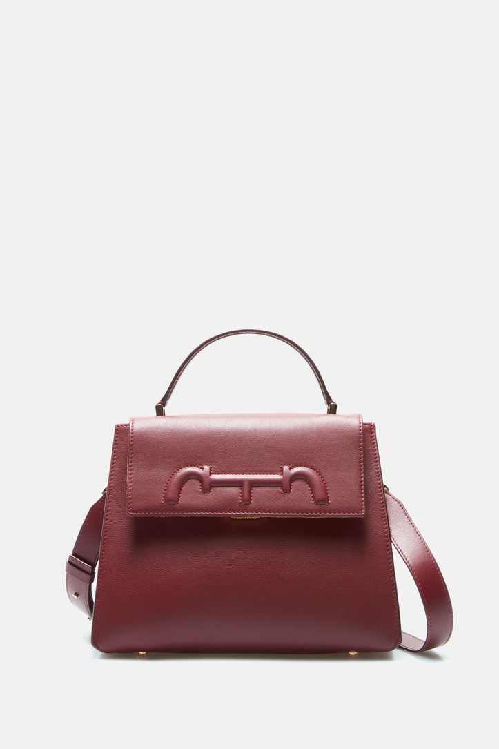 Doma Insignia Satchel | Medium handbag burgundy - CH Carolina Herrera ...