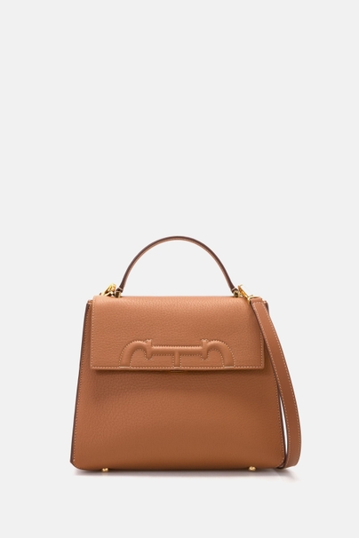 Doma Insignia Satchel | Medium Handbag - COGNAC