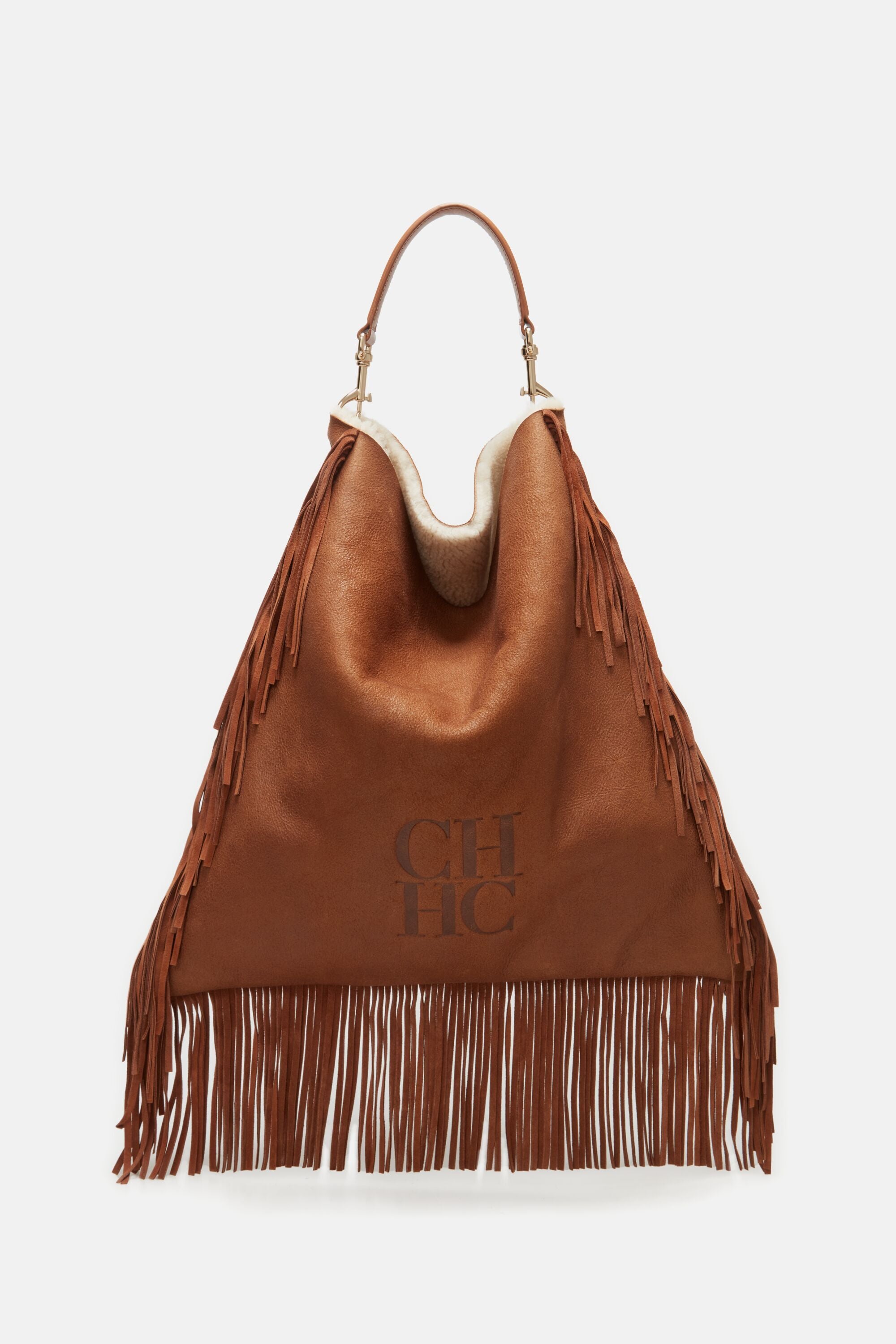 Poncho Bolso de hombro grande marr n CH Carolina Herrera Espa a