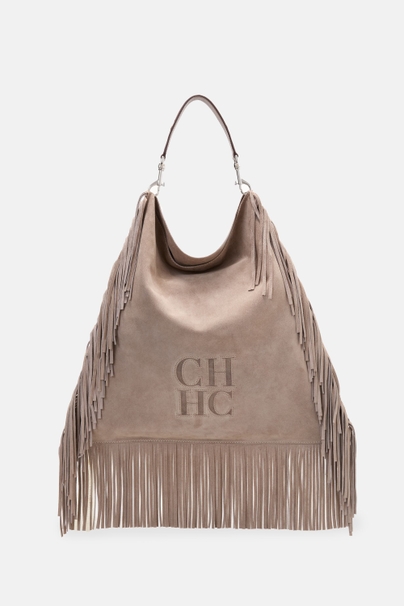 Poncho Insignia | Large Shoulder Bag - TAUPE