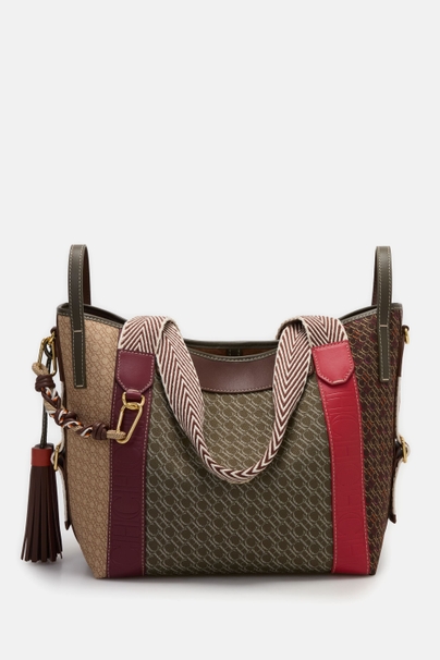 CHaramba Shopping | Large Shoulder Bag - GREEN/MULTICOLOR