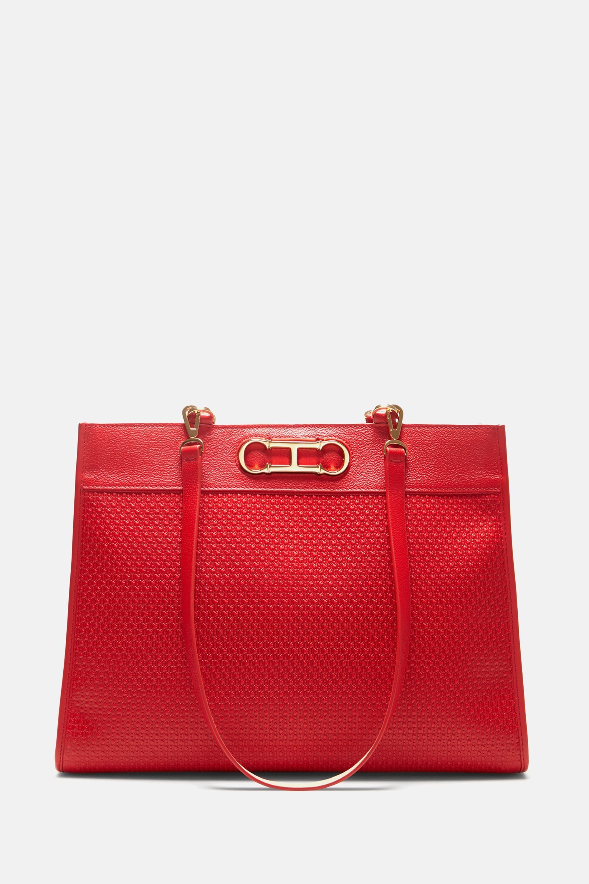 Initials Insignia Shopping | Large shoulder bag red - CH Carolina 