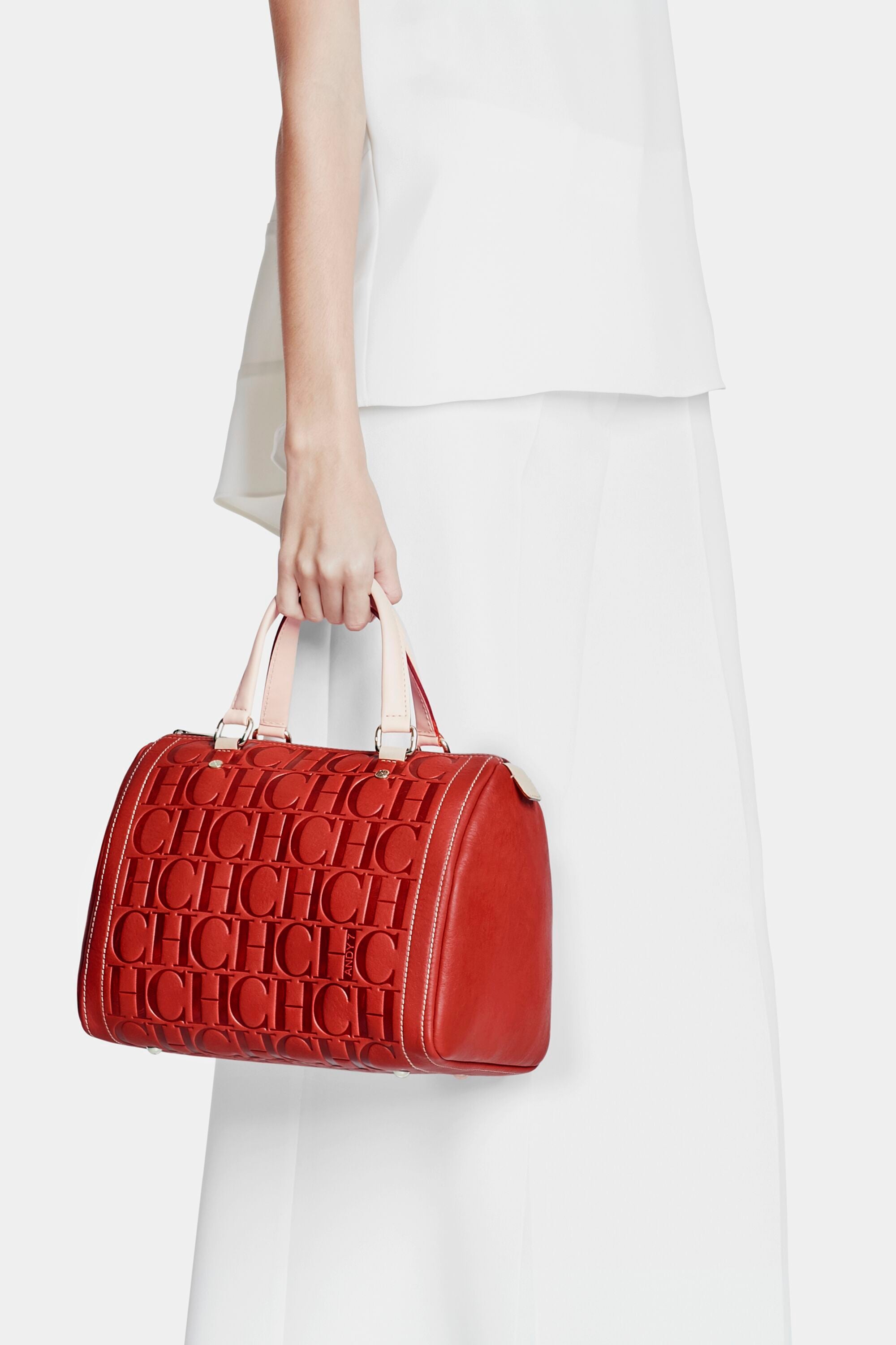 Andy 7 | Medium handbag red - CH Carolina Herrera Luxembourg