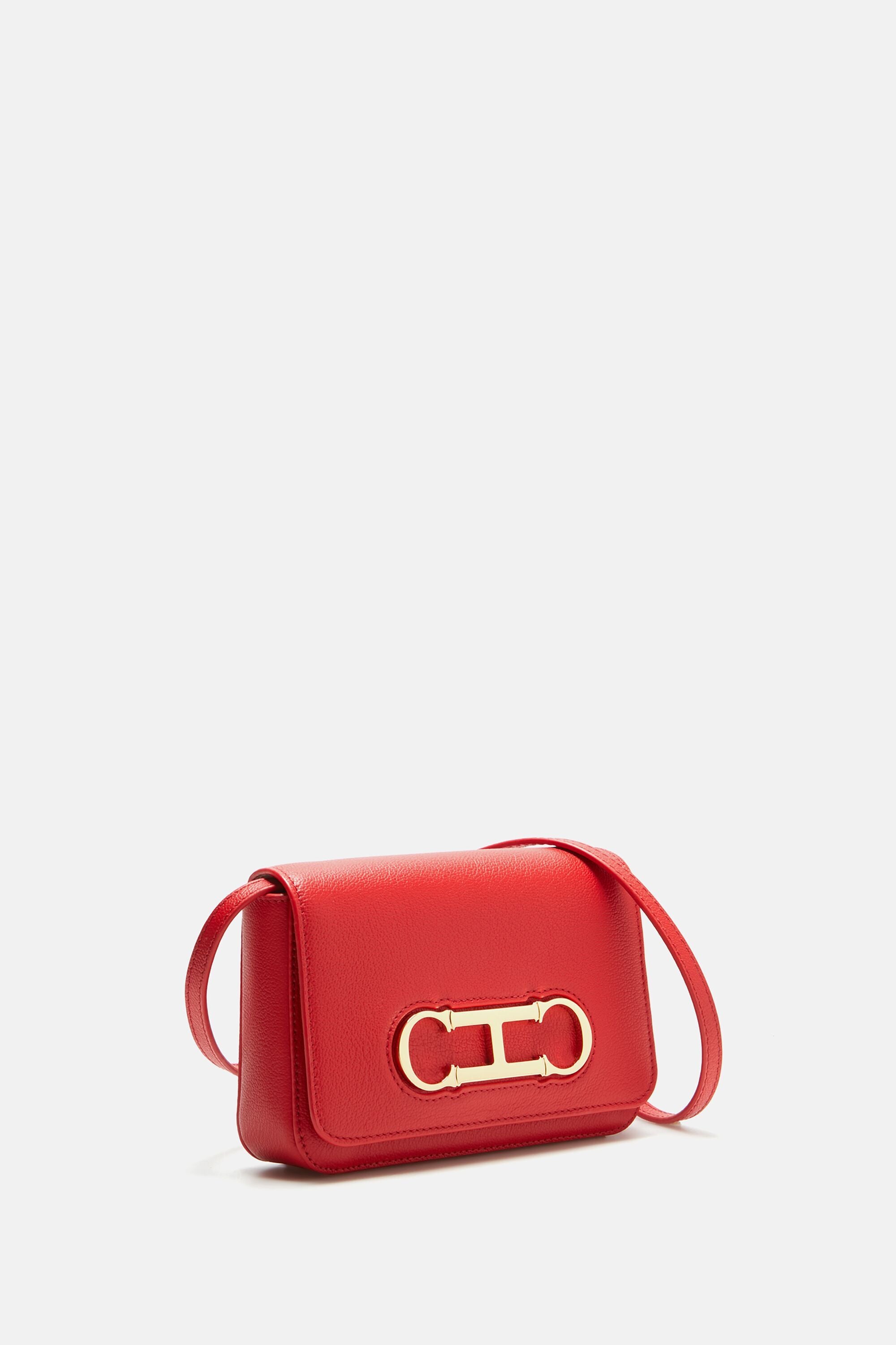 Carolina Herrera Initials Insignia Bag - Red Crossbody Bags
