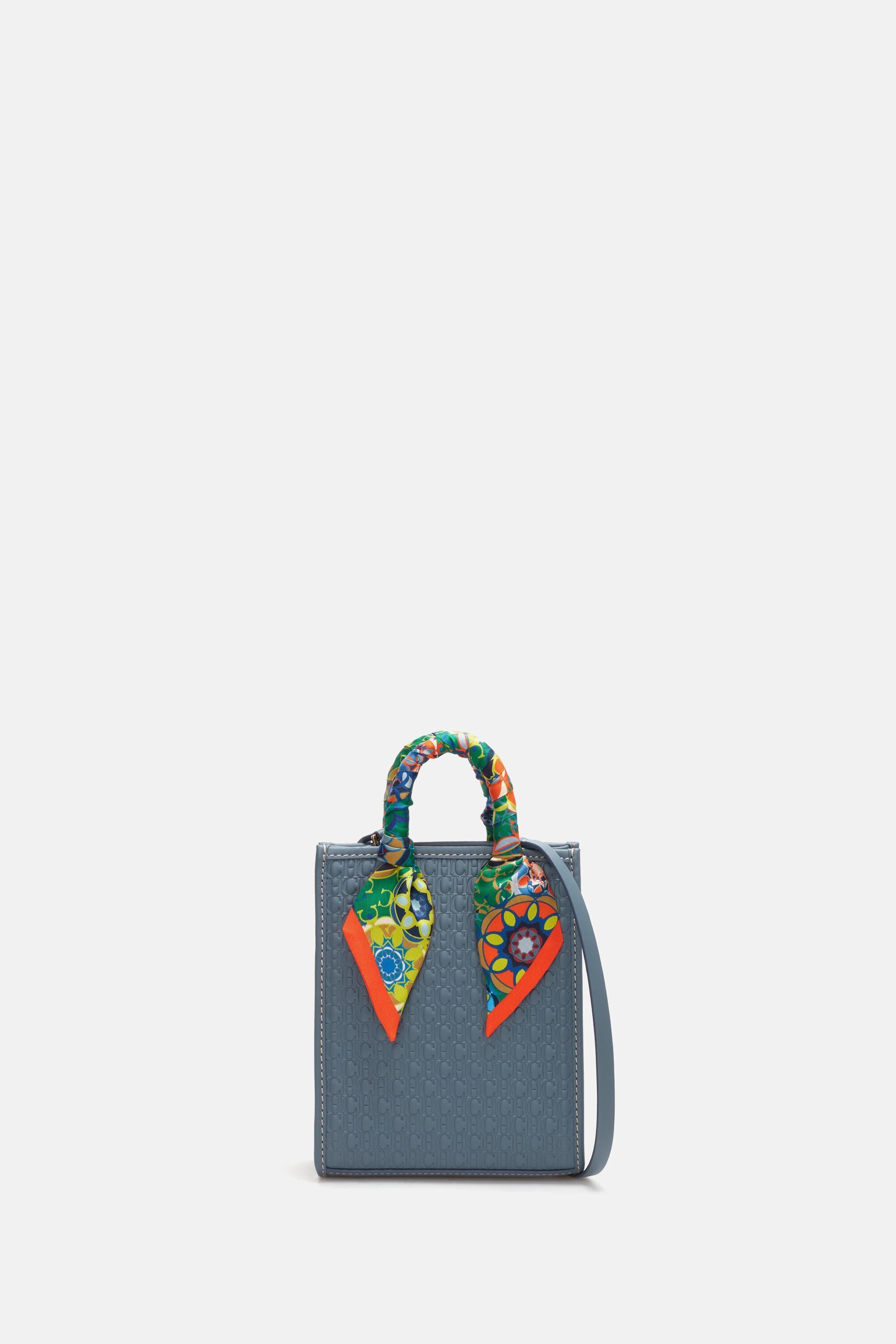 Boohoo Scarf Detail Mini Tote Bag in Natural