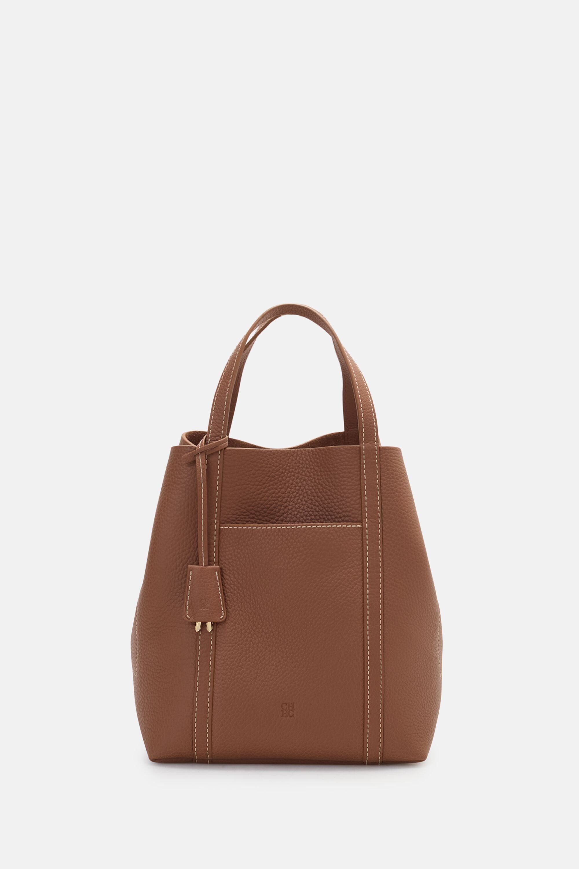Matryoshka Pocket | Large Handbag cognac - CH Carolina Herrera