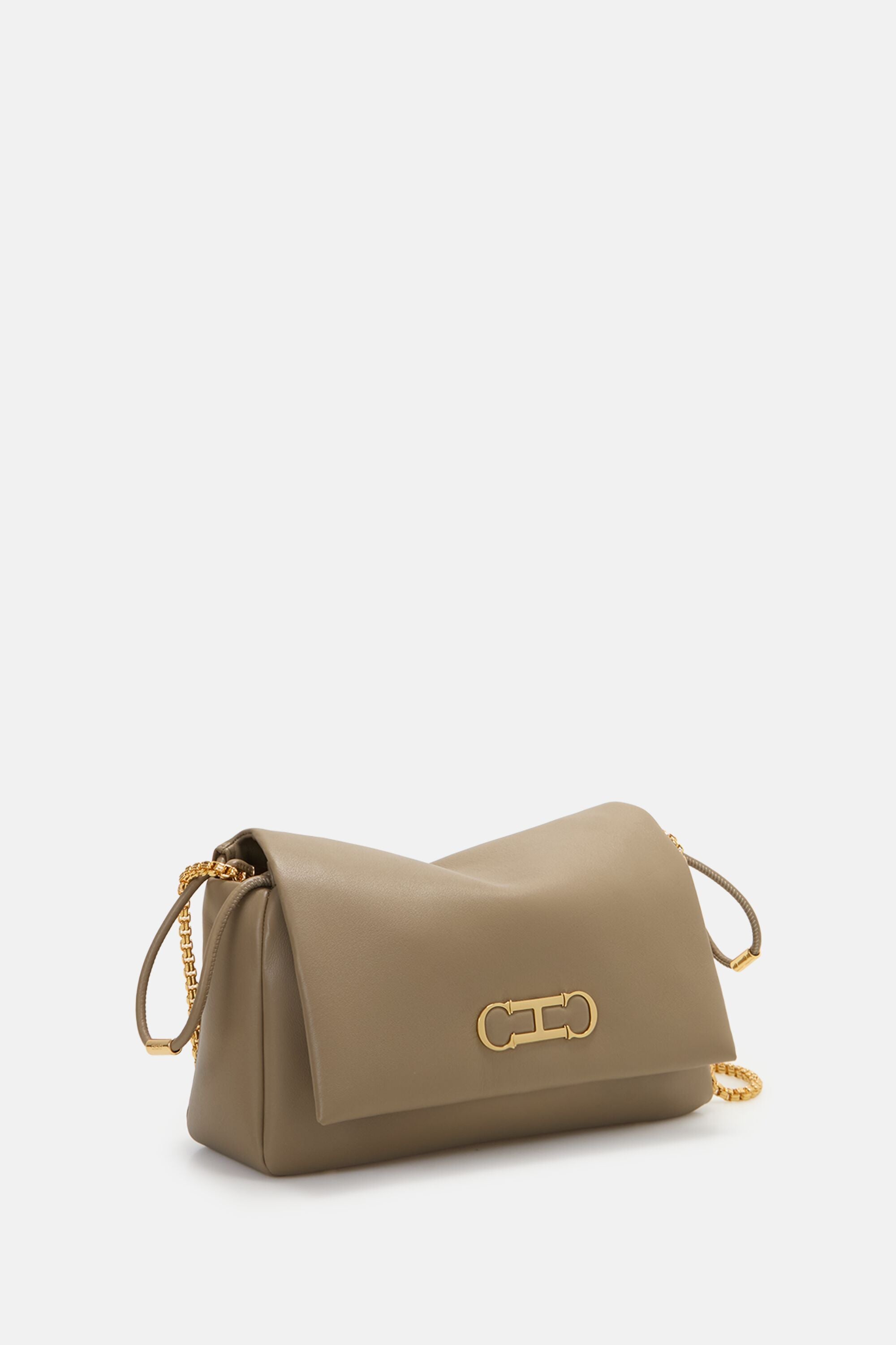 Initials Insignia Soft Shoulder | Medium Shoulder Bag olive green 