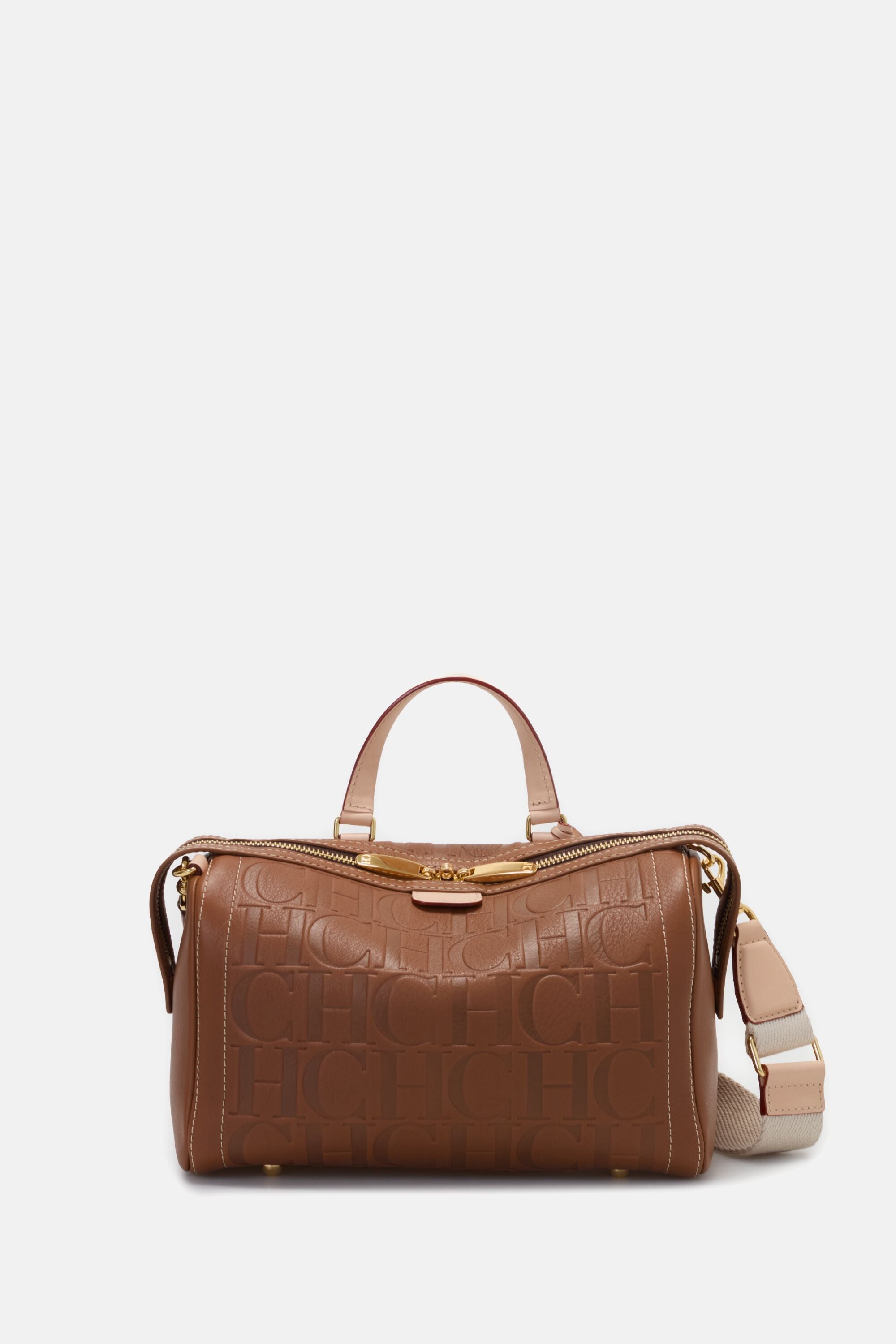 茶 Alda UH Andy 6 Locked Zipped | Medium Shoulder Bag cognac - CH Carolina