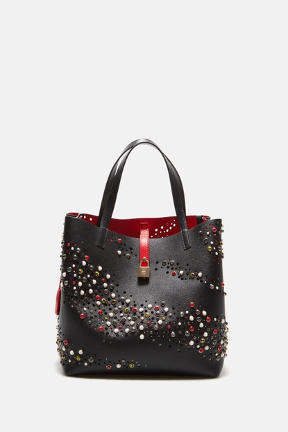 CH Carolina Herrera Black Pony Hair Matryoshka Tote Handbag