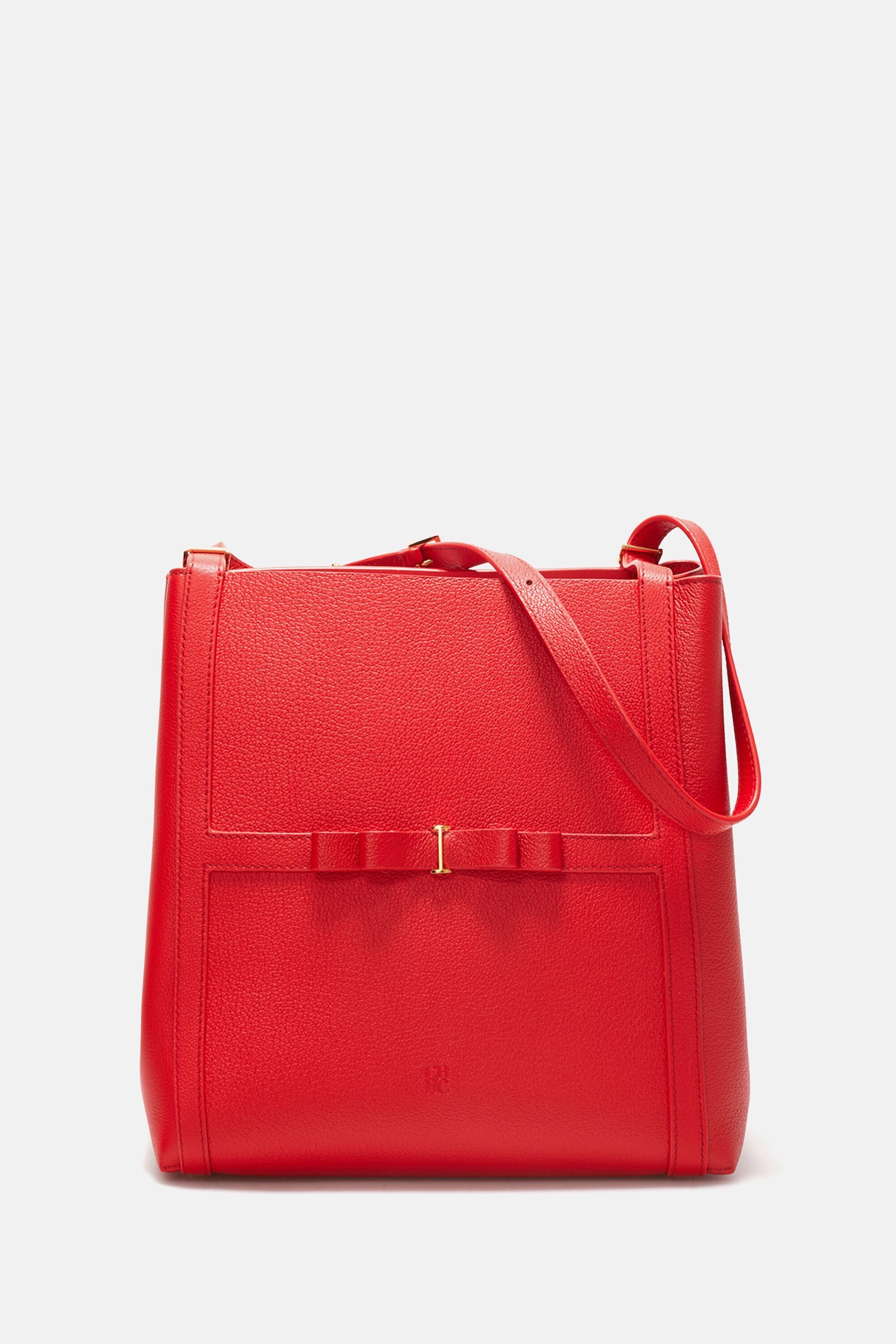 Women Vegan Leather Red Handbag - Let's Get Lost Design - DOGO Store