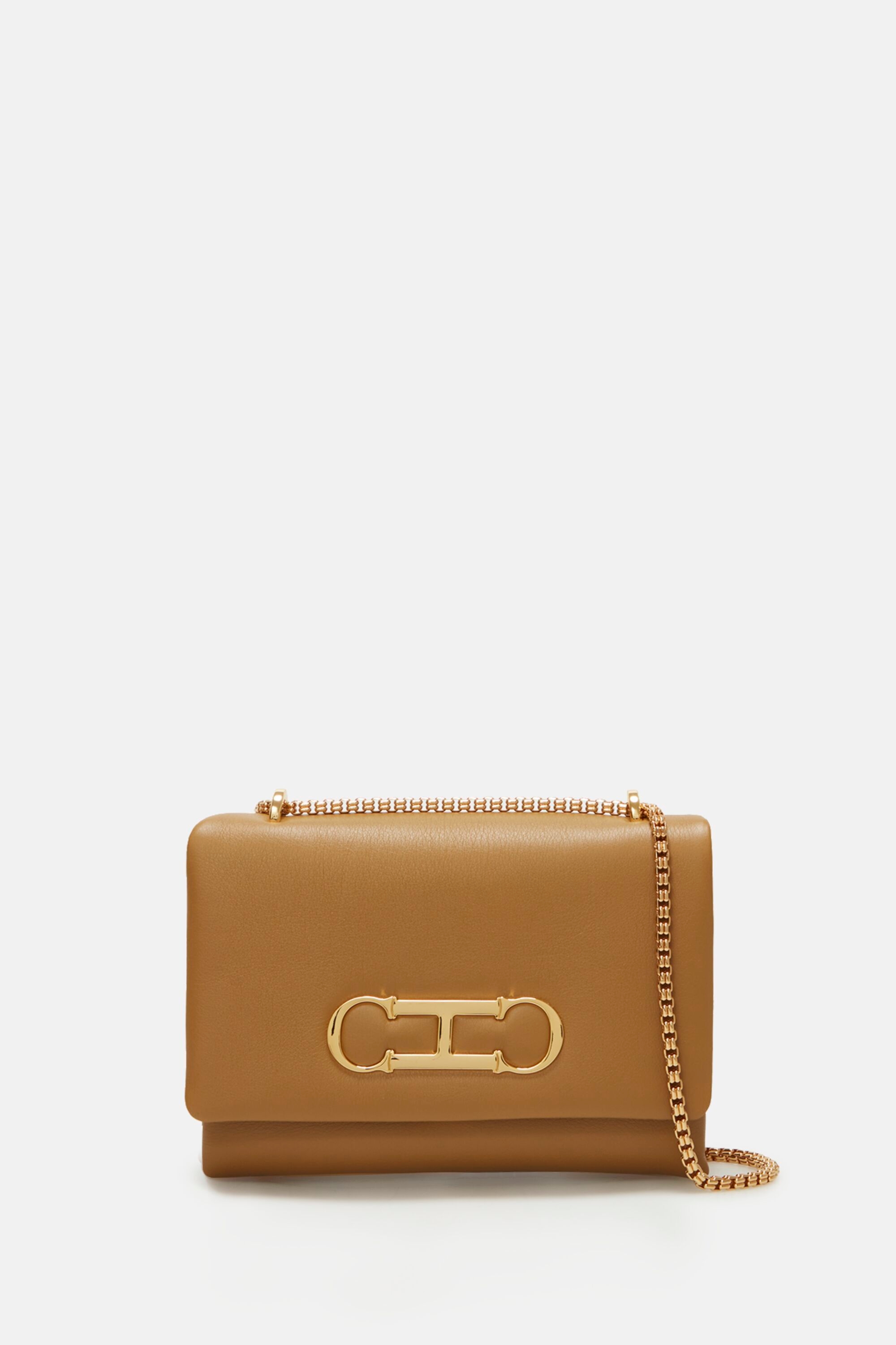 Carolina Herrera Leather Clutch Bag In Brown