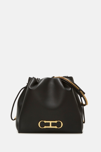 Carolina Herrera Leather Shoulder Bag - Black Shoulder Bags, Handbags -  CAO93501